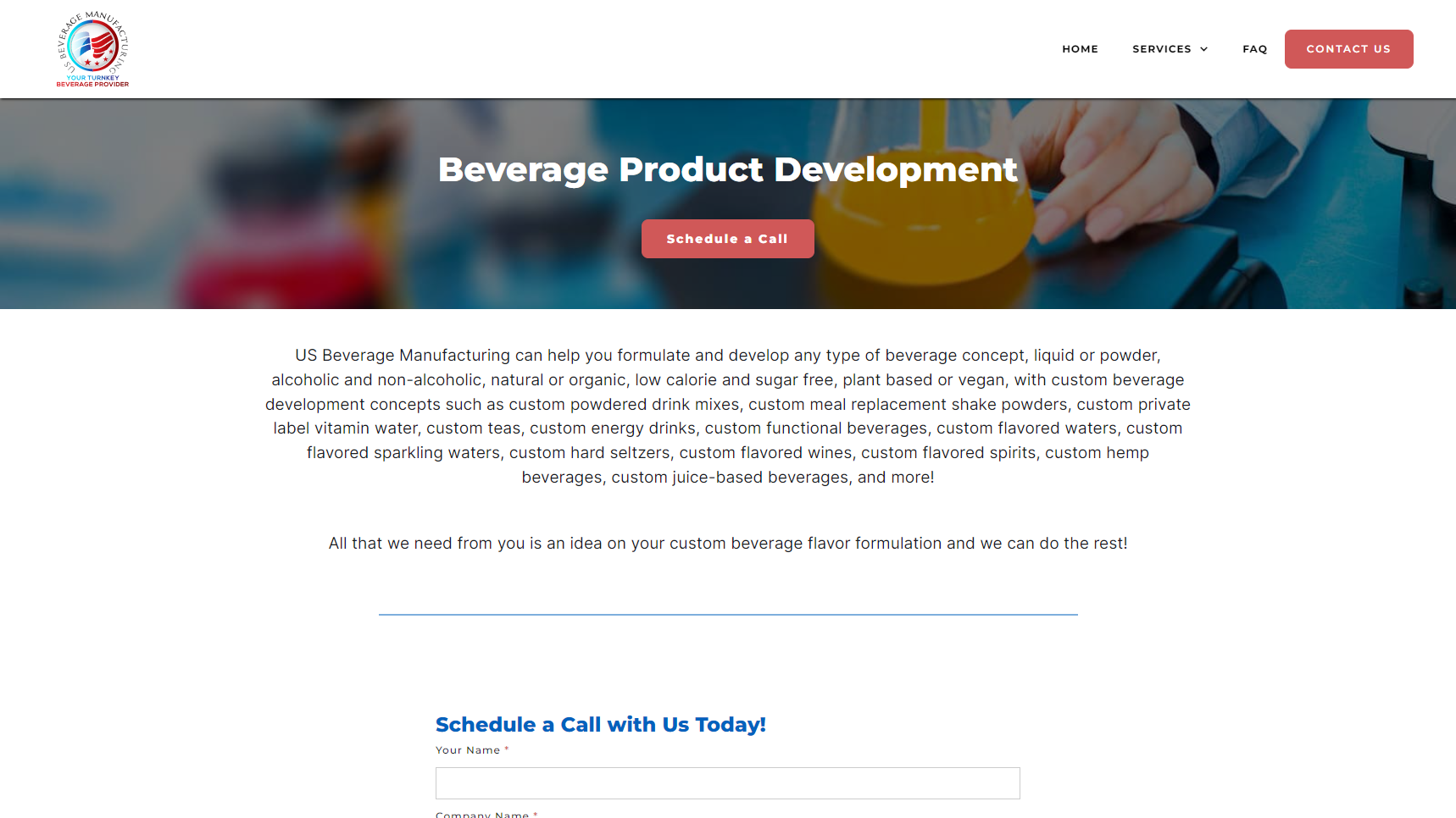 US Beverage Manufacturing - Canned Drinks Manufacturer
