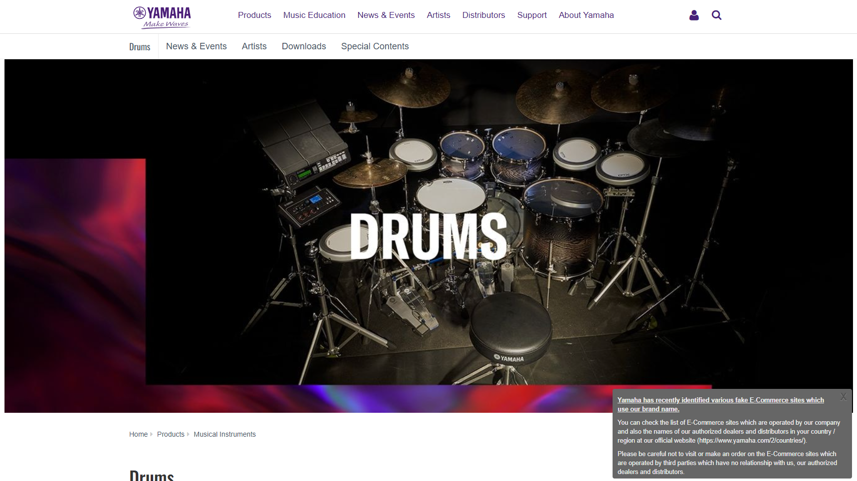 Yamaha Drums - Drum Set Manufacturer