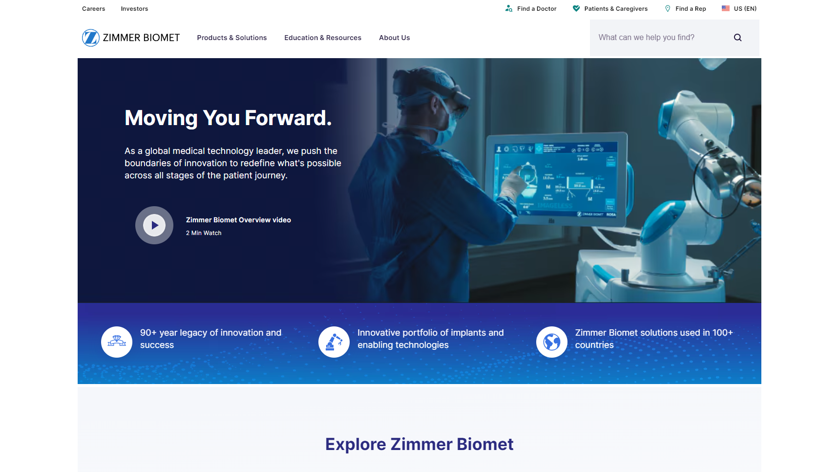 Zimmer Biomet - Biomedical Devices Manufacturer